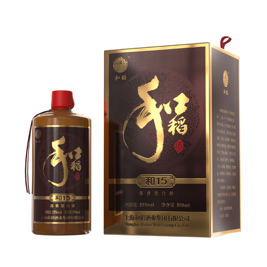 53度和稻酒•和15酱香型白酒500ml单瓶装 